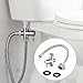 Blulu Bidet T Adapter, Metal T Valve for Bidet with Shut-off Valve(7/8” x 7/8” x 1/2”) with 12 Inch Flexible Toilet Connector, 3 Way Tee Connector Attachment for Toilet Bathroom