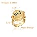 Spongebob Rings BFF, Upgraded Spinning Design Best Friends Forever Bff Rings, 14k Gold Opening Adjustable Spongebob Rings for Teen Girls/Boys, 1 Pairs Cute Best Friendship Rings Jewelry Gifts
