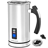 Andrew James Electric Milk Frother 5 in 1 – Electric Milk Steamer, Coffee Frother, Hot Chocolate Maker, Velvetiser Heater Jug, 300ml 500W Non-Stick, Simple One-Touch Operation