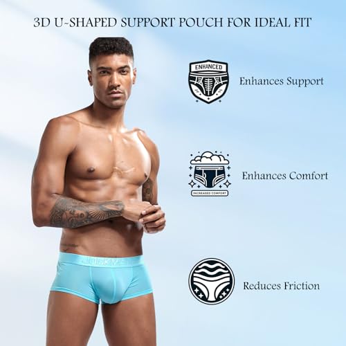 JOCKMAIL Mens Breathable Boxer Briefs Ice Silk Mens Underwear Comfort Boxer for Daily Wear, Gym, Lounge & Date Nights2