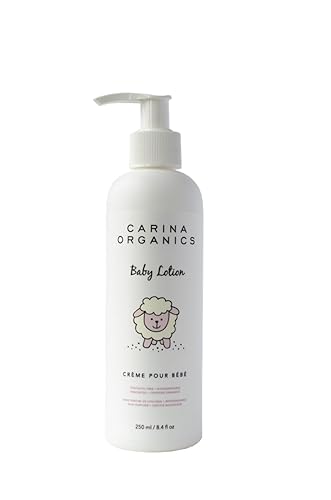 Carina Organics Loción extra suave para bebé, orgánica y natural, para pieles sensibles, todo el cuerpo, 8 onzas líquidas