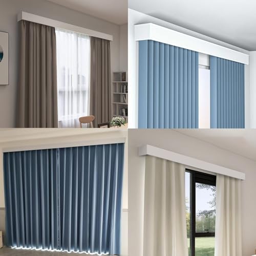 金属製壁掛けカーテンペルメットボックス - 3フィートから16フィートの調節可能な窓用コーニスバランス。モダンな家の装飾やカスタムウ