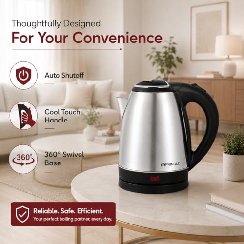 Image of Pringle Cordless Electric Kettle | Superfast Boiling | 1.5 Litres | EK-600 Dlx *Hero, Multicolour