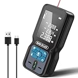 Télémètre REVASRI Professionnel, Télémètre Laser 70M avec Niveau à Bulle M/in/Ft Télémètre Laser Rechargeable USB pour Distance/Zone/Volume/Pythagore/Continu