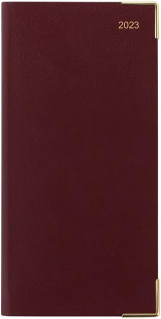 Letts of London Slim week to view with appointments and planners 2023 diary - burgundy, 23-T3ZABG