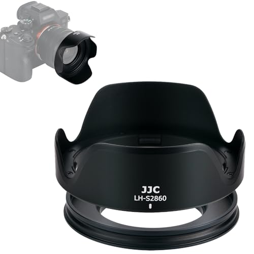 JJC Pare-soleil pour objectif Sony FE 28-60 mm f/4-5.6 et objectif E PZ 16-50 mm f/3.5-5.6 OSS sur appareil photo Sony Sony A6300 A6400 A6500 A6600 - Compatible avec filtre de 40,5 mm + capuchon