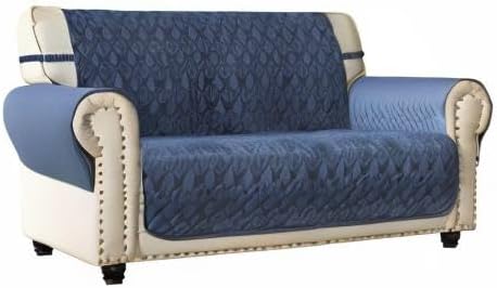 Miniatura 8 de Ameritex - Funda protectora para sofá de dos puestos, impermeable, acolchada, con revestimiento antideslizante de huellitas, protege de perros y