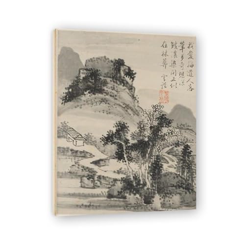 Tableau traditionnelle chinoise chemin bois profonds une invitation à la sérénité intérieure