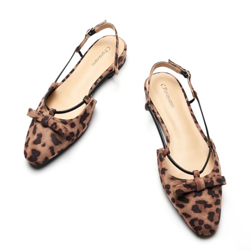 C.Paravano Women's Slingback Dress Shoes | Slingback Flats for women | Sandals Women Flat | Comfortable Casual Flat Shoes