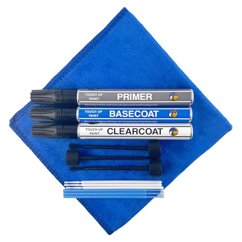 American Touch Up Paint Exact Match Compatible with Chrysler Electric Blue Pearl AB5, AY112AB5, AY97JB5, PB5 - Paint Pen Brush, Primer/Basecoat/Clearcoat