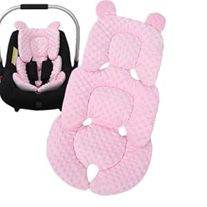 Uoqpty Colchoneta Silla Paseo Universals - Almohadilla Reversible para Cochecitos, Transpirable Y Cómoda 100% Algodón Funda Carrito Bebe, Cojín Doble Cara para Silla De Auto Y Carrito para Verano