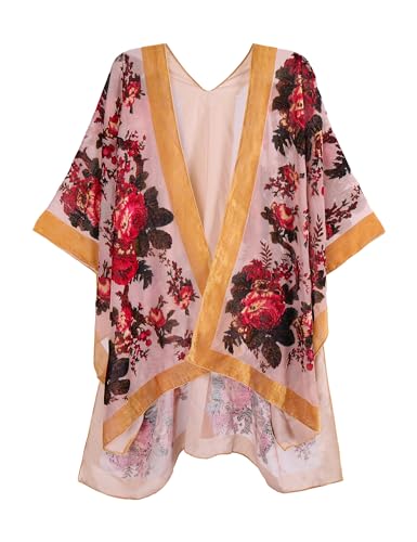 Image of MJ SERECA Women's Casual Long Velvet Kimono