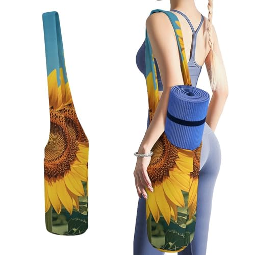 Sac de rangement tapis de yoga durable imprimé fleurs pour hommes et femmes