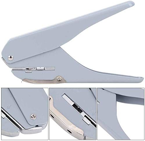 Hole Punch, 6 Sheets A4 Paper Capacity Mushroom Hole Shape Puncher Craft Machine Offices Stationery School Supplies(Grey)