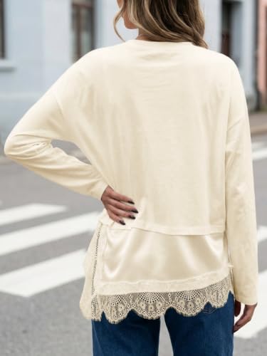 Women's Asymmetrical Lace Trim Top - image 5