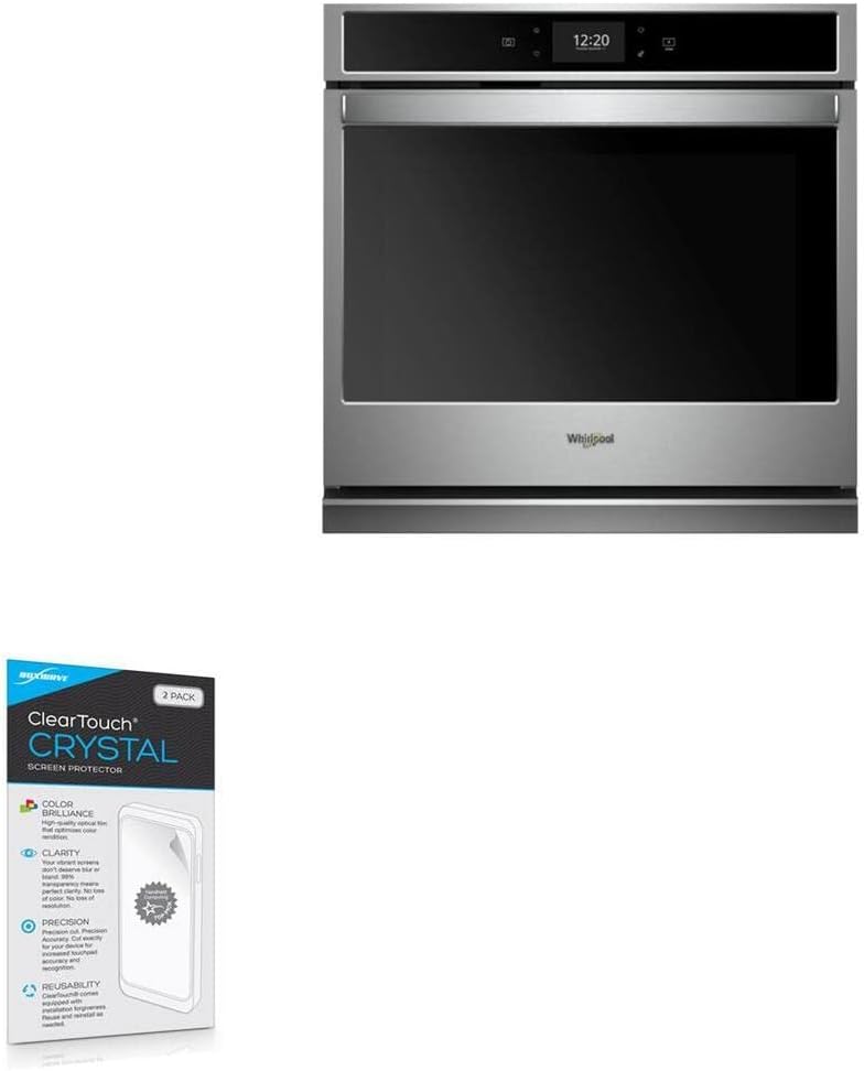 BoxWave Screen Protector Compatible with Whirlpool Built-in Single Electric Convection Wall Oven (30 in - WOS72EC0HS) - ClearTouch Crystal (2-Pack), HD Film Skin - Shields from Scratches
