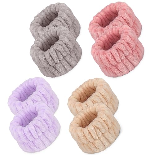 Microfiber Spa Wristbands - Absorbent Wrist Towels for Face Washing, Prevent Water from Spilling...