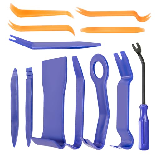 Kiperline 12 Piece Outil Demontage Garnitures Voiture Kit Demontage Plastique Voiture Outil Multifonction pour Voiture Radio Audio Dash Tableau de Bord
