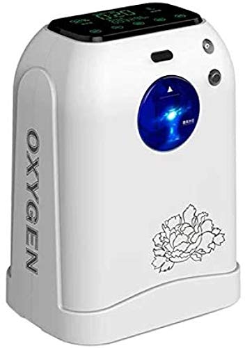 DCV Portable Home Oxygen Ventilator Respirator Machine Home Ventilator, Small Household Atomizing Adjust 1-5L/Min Oxygen Machine 90% High Purity