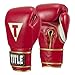 Title Boxeo Mexican Leather Training Gloves Quatro (Red/White, 16 oz)