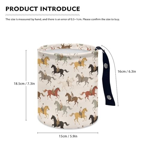 Image of Horse Race Car Garbage Can, Hanging Car Trash Can for Car Accessories, Vehicle, Travelling, Camping, Cute Car Back Seat Organizer