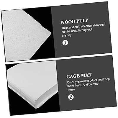 100Pcs Bird Cage Mats Disposable Absorbent Paper Liners for Parrot Cages Cushion Pads Soft Durable