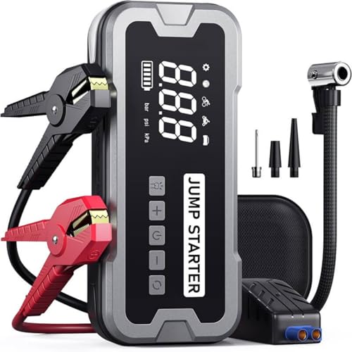 iToolMax 4 in 1 3000A Portable Car Battery Jump Starter with 150PSI Air Compressor, 24000 mAh Power Bank, 3 Modes Torch - Starts Gas up to 9.0 L and Diesel up to 8.0 L