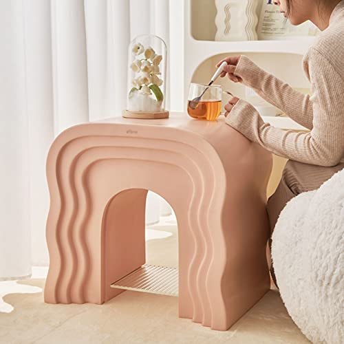 Table basse petite table de chevet rose pour optimiser le rangement des petits espaces - 3
