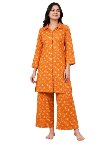 Ladies Co-ord Set Sky Blue Floral Print with Wide Leg Palazzo-picture-22