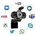 immagine 1LarmTek Webcam USB 1080p,Webcam per pc,Desktop,Laptop,Webcam Streaming Microfono Incorporato,videochiamata Plug And Play Videocamera per Computer,Videocamera per Computer per Giochi e conferenze