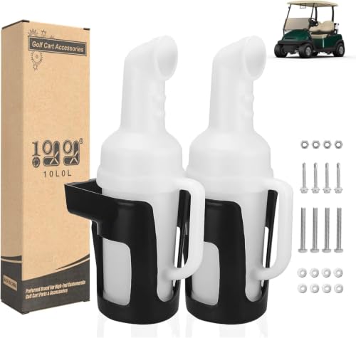 10L0L 2025 Newest Golf Cart Sand Bottle for Yamaha EZGO Club Car with Grip Hand Design, Divot Filler Sand Bottle Assembly with Rattle Proof Holder (2 Pack)