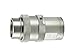 Parker Hannifin NS-371-6FP Series NS Steel Non-Spill Hydraulic Quick Coupler with Locking Sleeve, Push-to-Connect, 3/8" Body Size, 3/8"-18 NPSF Thread Size, 2.10" Length