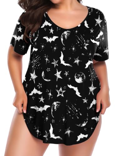 Image of BELAROI Women Plus Size Tops V-Neck Tunics Shirts