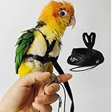 Adjustable Bird Harness with 78.7 Inch Leash, Outdoor Flying Training Rope Kit...