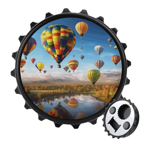 Apribottiglie magnetico per frigorifero, apribottiglie magnetico a forma di mongolfiera, forti magneti per frigorifero, apribottiglie per uomini e donne