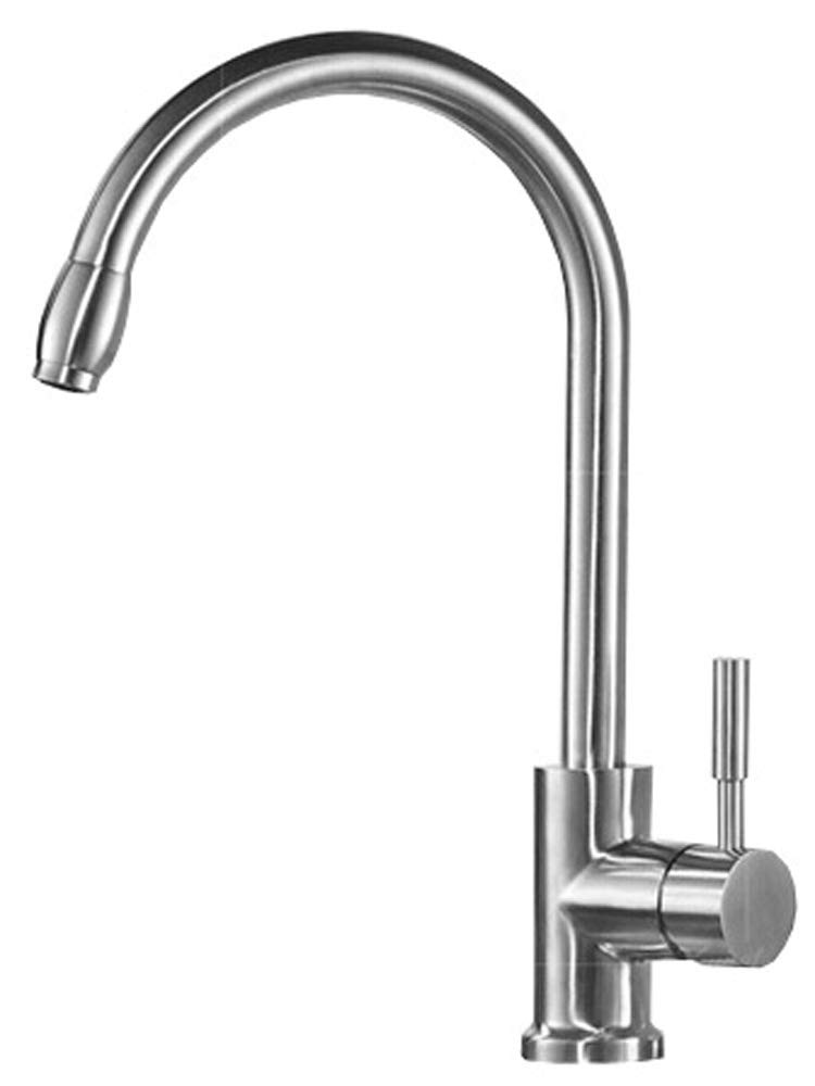 Mitigeur Lavabo Sanlingo – Levier Unique – Design Moderne – Gris Chromé (acier Inox)