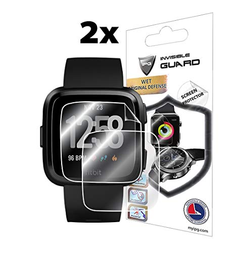 IPG for Fitbit Versa Smartwatch (2X) Screen Protector 3D Curved (2 Units) Invisible