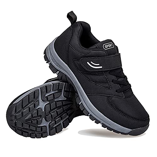 LEADER SHOW Men's Comfortable Walking Shoes Non-Slip Safety Casual Sneakers for Elderly Strap Closure4