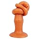 SeLgurFos Anal Plug Set, Flüssiges Silikon Weiches Anal Dildo mit Saugnapf Vagina Masturbatoren Erotik Sex Spielzeug für Frauen SM Homosexuell Anal Sex (gold,L)