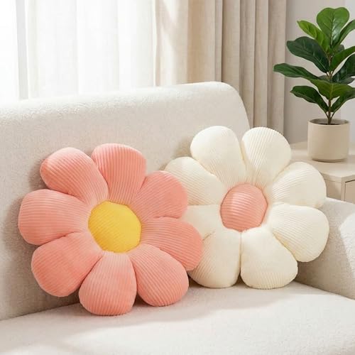 Coussins Fleur Peluche - Lot de 2