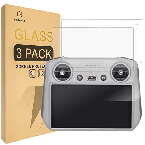 Mr.Shield Screen Protector compatible with DJI Mini 3 / Mini 3 Pro/Mini 4 Pro RC/DJI RC 2 [Tempered Glass] [3-PACK] [Japan Glass with 9H Hardness]