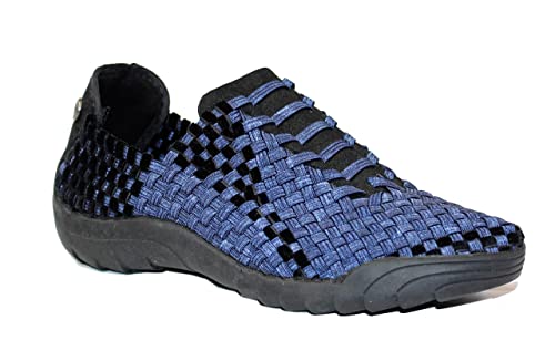 Bernie Mev Rigged Vivaldi Women's Slip On Sneakers (39 EU, Jeans Black Velvet, Numeric_8_Point_5)