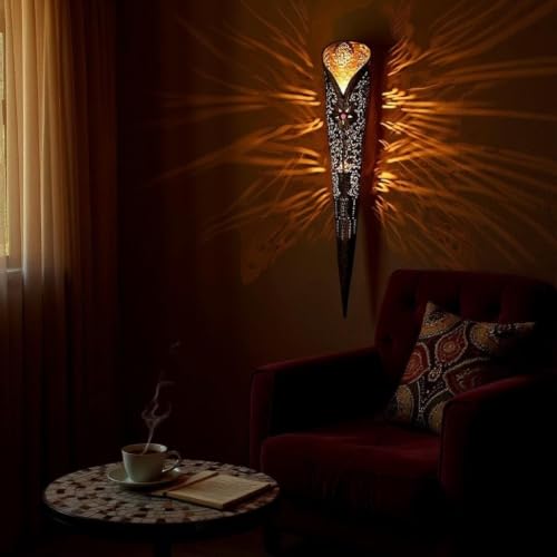 Image of Decorative Wall Light Sun Mashal Big Torch Decorate for Living Rooms,Bedrooms Classic Sconce Antique Visit The Store (1) (Free Bulb)