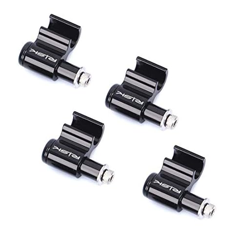 Farbetter 4 Pieces Bicycle Cable Guide, Hydraulic Brake Cable Housing Holder, Hose Wire Clips Clamps, Cable Grip, Black Alloy Cover