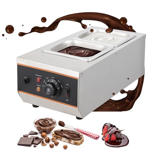 Takywep Chocolate Tempering Machine - 1.58 QT*2 Tanks, TEMP Control 86~176℉, 800W Stainless Steel...