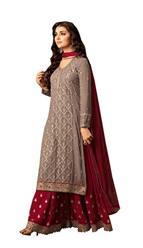Image of Delisa Indian /Pakistani Eid Ramzan Special Ready to wear Plus Size Sharara /Plazzo Style Salwar Suit for Womens-Mohini