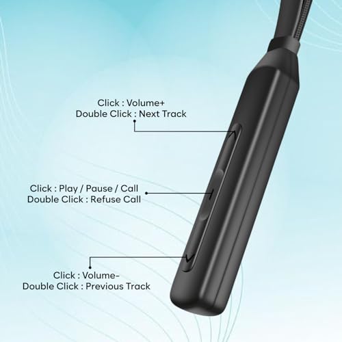 Image of TP TROOPS Wireless In Ear Neckband Bluetooth Earphones with 10mm Drivers, Rich Music Experience, 50 Hours Playtime, Type C Fast Charging, Neckband Earphones with Voice Assistant (Multi)