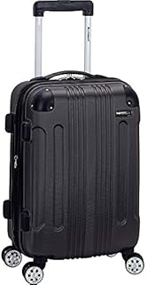Rockland London Hardside Spinner Wheel Luggage, Grey, Carry-On 20-Inch