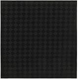 Garland Rug Diamond Solid Black 12' x 12' Soft, Non Slip Area Rug- Ideal for Living Rooms & Hallways, Stylish & Durable for High-Traffic Areas