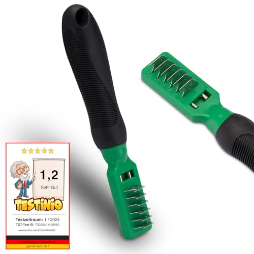 Mikki Bambus Entfilzungsbürste Für Hunde & Katzen - Groß Mit 91 Edelstahl-Zähnen